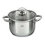 Кастрюля Gold House Ringo GH-1827, нержавеющей стал, стеклянная крышка, 95х160 мм, 2.1 л