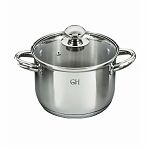 Кастрюля Gold House Ringo GH-1827, нержавеющей стал, стеклянная крышка, 95х160 мм, 2.1 л