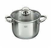 Кастрюля Gold House Ringo GH-1827, нержавеющей стал, стеклянная крышка, 95х160 мм, 2.1 л