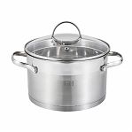 Кастрюля из нержавеющей стали Gold House Ringo GH-1829, стеклянная крышка, объем 2.9 л