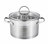 Кастрюля из нержавеющей стали Gold House Ringo GH-1829, стеклянная крышка, объем 2.9 л