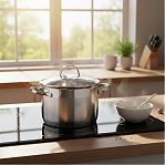 Кастрюля из нержавеющей стали Gold House Ringo GH-1829, стеклянная крышка, объем 2.9 л