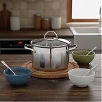 Кастрюля из нержавеющей стали Gold House Ringo GH-1829, стеклянная крышка, объем 2.9 л