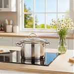 Кастрюля из нержавеющей стали Gold House Ringo GH-1829, стеклянная крышка, объем 2.9 л