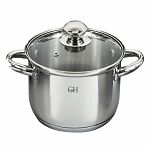 Кастрюля из нержавеющей стали Gold House Ringo GH-1829, стеклянная крышка, объем 3.9 л