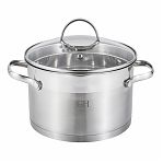 Кастрюля из нержавеющей стали Gold House Apolo GH-1835, стеклянная крышка, объем 5.1 л