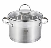 Кастрюля из нержавеющей стали Gold House Apolo GH-1835, стеклянная крышка, объем 5.1 л