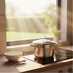 Кастрюля из нержавеющей стали Gold House Apolo GH-1835, стеклянная крышка, объем 5.1 л