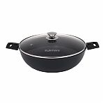 Сотейник Kukmara с308а, с крышкой, с антипригарным покрытием, 30 см