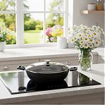 Сотейник Kukmara с308а, с крышкой, с антипригарным покрытием, 30 см