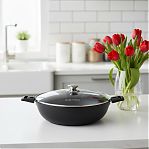 Сотейник Kukmara с308а, с крышкой, с антипригарным покрытием, 30 см