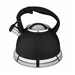 Чайник Mallony Classico Style, нержавеющая сталь, черный матовый, ручка с soft-touch, индукция, 3.5 л