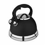 Чайник Mallony Classico Style, нержавеющая сталь, черный матовый, ручка с soft-touch, индукция, 3.5 л