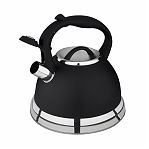 Чайник Mallony Classico Style, нержавеющая сталь, черный матовый, ручка с soft-touch, индукция, 3.5 л