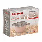Кастрюля Kukmara Stella ксм32а, антипригарное покрытие, мокко, объем 3.2 л