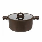 Кастрюля Kukmara Stella ксм42а, антипригарное покрытие, мокко, объем 4.2 л