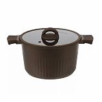 Кастрюля Kukmara Stella ксм52а, антипригарное покрытие, мокко, объем 5.2 л