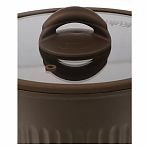 Кастрюля Kukmara Stella ксм52а, антипригарное покрытие, мокко, объем 5.2 л