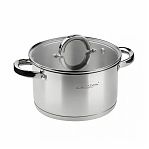 Кастрюля Катунь Этна КТ21-D-18, нержавеющая сталь стеклянная крышка, индукция, 2.4 л