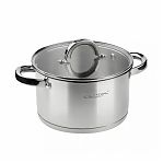 Кастрюля Катунь Этна КТ21-D-20, нержавеющая сталь стеклянная крышка, индукция, 3.5 л