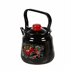 Чайник эмалированный СтальЭмаль Помидорки 1с26с, ручка консольная, индукция, 3.5 л