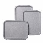 Противень Satoshi Буко 849-192 прямоугольный, углеродистая сталь, 17х270х365 мм, антипригарное покрытие мрамор