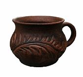 Кружка Наталья Р3820, глиняная, коричневая, диаметр 120 мм, 600 мл