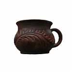 Кружка Наталья Р3820, глиняная, коричневая, диаметр 120 мм, 600 мл