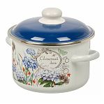 Набор эмалированных кастрюль СтальЭмаль Солнечный день 506135, 2, 3, 4 л, в упаковке 3 штуки