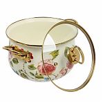 Кастрюля Daniks Pions, эмалированная сталь, крышка стекло, индукция, 4 л