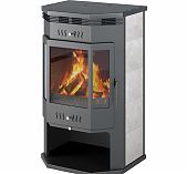 Печь-камин Aston Призматик, 12 кВт, d150 мм, до 200 куб.м, керамическая, черная