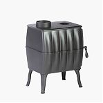 Печь отопительная  ПроМеталл Бахтинка, чугун, 9 кВт, d115 мм, до 100 куб.м, серая 