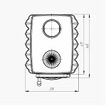 Печь отопительная  ПроМеталл Бахтинка, чугун, 9 кВт, d115 мм, до 100 куб.м, серая 
