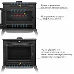 Печь-камин Everest F12, дверца стекло, чугун, 16 кВт, d150 мм, до 320 куб.м