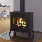 Печь-камин Everest F12, дверца стекло, чугун, 16 кВт, d150 мм, до 320 куб.м