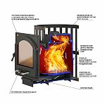 Печь для бани Везувий Легенда Ковка 28 (дверка 270) 28 кВт, d115 мм, до 30 куб.м
