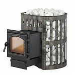 Печь для бани Везувий Легенда ковка 12 дверка 260, 12 кВт, d115 мм, до 14 куб.м