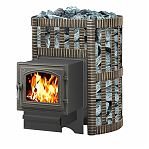 Печь для бани Везувий Легенда ковка 12 дверка 260, 12 кВт, d115 мм, до 14 куб.м