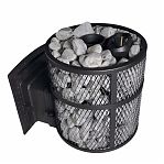 Печь для бани Атмосфера М, чугун, сетка из нержавейки, 14 кВт, d115, до 14 куб.м