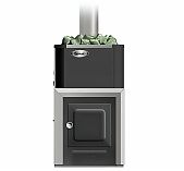 Печь для бани Ермак 12 классик, дверца глухая, 12 кВт, d115 мм, до 12 куб.м