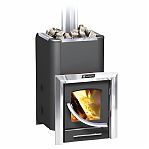 Печь для бани Ермак 12-ПС Классика, дверца со стеклом, 12 кВт, d 115 мм, до 12 куб.м