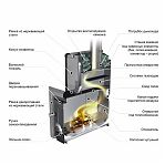 Печь для бани Ермак 12-ПС Классика, дверца со стеклом, 12 кВт, d 115 мм, до 12 куб.м