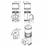 Печь для бани Везувий Пчелка С, с баком, дверца стекло, 14 кВт, d115 мм, до 14 куб.м