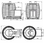 Печь для бани Everest Steam Heat 24, дверца со стеклом, 24 кВт, d115 мм, до 24 куб.м 