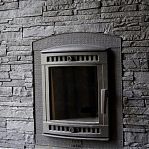 Печь для бани ПроМеталл Атмосфера L, чугун,  сетка из нержавейки, с газовой горелкой, 20 кВт, d 115/140 мм, до 20 куб.м