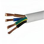 Провод силовой ПВС Москабель 4х10 кв.мм, установочный, белый, длина 1 метр