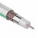 Кабель коаксиальный SAT 703 ТV 1х1.1 кв.мм, белый, длина 1 метр
