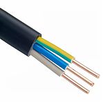 Кабель силовой ВВГ Пнг LS Дмитров Кабель 3х2.5 кв.мм, установочный, черный, длина 1 метр