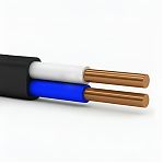 Кабель силовой ВВГ Москабель 2х10 кв.мм, установочный, черный, длина 1 метр