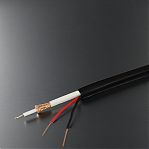 Кабель силовой КВК-П Москабель 01-4105 для видеконаблюдения 2х0.75 кв.мм, черный, длина 1 метр